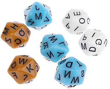 7 Pz/Set 20 Facce D20 Alfabeto Inglese Quadranti Accessori Gioco Da Tavolo