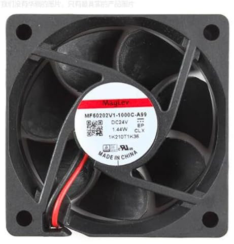 Zyvpee 60mm MF60202V1-1000C-A99 24V 1.44W 2 Wires Silent Cooling Fan 60x60x20mm