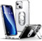 SHIELDS UP for iPhone 15 Plus Case with Stand, Phone Case Clear with Double Ring Holder【Adjustable & Fodable】 Shockproof Protective Cover for iPhone 15 Plus 6.7'' - Clear