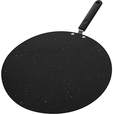 OUSIKA 2 Juegos Sartén Plana Sartén Antiadherente Plancha for acampar Plancha portátil Barbacoa Parrilla Sartén Plancha Sartén Sartén Pizza Piedra Plancha de acero inoxidable Plato (Color : As Shownx