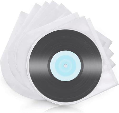 Buste per Dischi in Vinile 100 Pezzi Custodie per Dischi in Vinile, 12 Pollici Custodie Interne Custodie Protettive in Vinile Adatto per Dischi LP Singoli Custodia Protettiva Resistente all'Usura