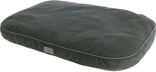 Kerbl Liegekissen Jerome (Farbe dunkelgrün/grau, L x B x H 80 x 60 x 6 cm, waschbarer Bezug, mit Antirutschbeschichtung, Hundekissen) 80451