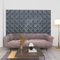 ZEYUAN 3D-Wandpaneele 24 STK, Deckenpaneele, Wall Panel, Wandverkleidung, Wandgestaltung, Wanddeko, Dekorative Wandpaneele, 50x50 cm Origami Grau 6 m²