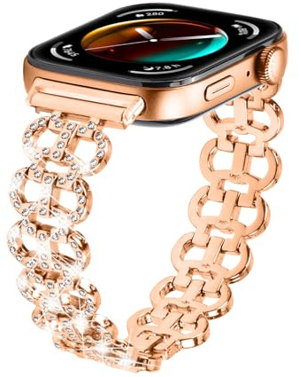 Bdsidy Metallo Cinturino Compatibile con Huawei Watch Fit 3, Bracciale di Ricambio Business Acciaio Inossidabile Scintillante Cinturino per Huawei Watch Fit 3 Smart Watch Donna & Uomo (Oro Rosa)