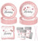 EVYIENEN Lot de 50 assiettes de fête en or rose avec serviettes et pailles en papier pour filles - Décoration de fête d'anniversaire pour 10 invités