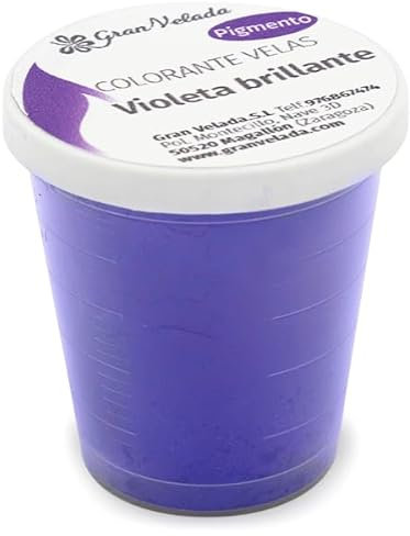 Gran Velada - Colorante en Polvo Violeta Brillante para Velas 30 cc | Ideal para Manualidades | Pigmentación Óptima | Versátil
