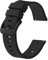 BISONSTRAP Silikon Uhrenarmband, Leichtgewicht Uhrenarmbänder mit Schnellverschluss, 14mm, Schwarz mit Schwarzer Schnalle
