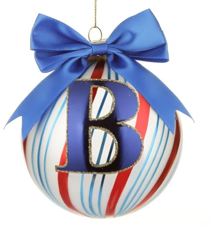 Weihnachtskugel Buchstabe B 10cm Circus blau
