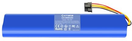 Exmate NI-MH 12V 5000mAh Ersatzakku für Neato BotVac 70, 70e, 75, 80, 85 Roboter, Kompatible Batteriemodelle 025-0012, 945-0129, NX2000SCx10