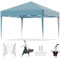 TRIUMPHKEY Pavillon,Faltpavillon 3x3 Wasserdicht Stabil,Pavillon Faltbar Wasserabweisend UV-Schutz 50+, Pavillion mit Tragetasche, Höhenverstellbarer Gartenpavillon,für Outdoor Garten Camping,Blau