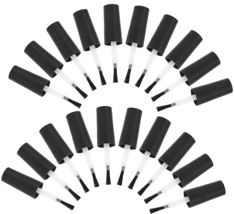 DRESSOOS 20pcs Gel Polish Bottle Brush Caps Nail Polish Brush Replacement Covers for