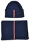 Tommy Hilfiger Set Schal Strickmütze Mütze Downtown Scarf Beanie Gift Box Blau melange