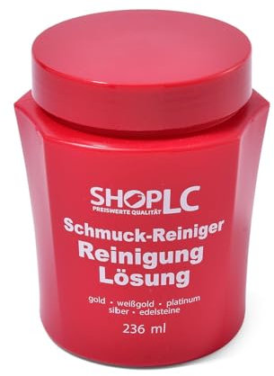 Schmuckreiniger | Gold Reiniger | 236ml Goldreiniger für Schmuck wie Halsketten, Ringe & Edelsteinschmuck | Reinigt, Poliert & Schützt |25 Reinigungspapier