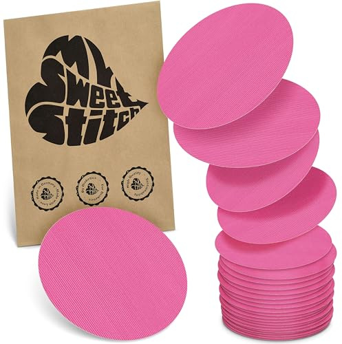 MySweetStitch 25 Fixierpflaster für CGM-Sensoren rund Pink | Hilft gegen vorzeitiges Ablösen, wasserfest und schnell trocknend, hautfreundlich, bis zu 15 Tage Halt