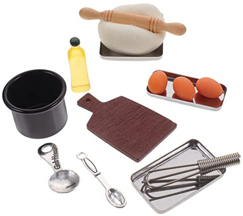 UPKOCH Miniature Baking Tools Set Cooking Set with Realistic Tiny Bake Accessories for Dollhouse Kitchen Mini House Decoration Play Food Activities