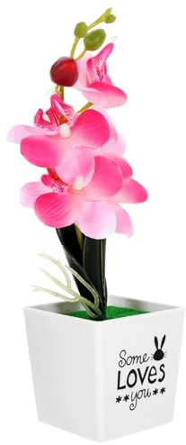 Gatuida gefälschte Tulpen künstliche Orchidee mit Töpfen künstliche Arrangements künstliche Pflanzen im freien kunstpflanze kunstplflanze gefälschte Topfblume falsche Topfblume Plastik rot