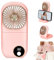 Hand Fans Rechargeable Fan Portable, Pink Mini Handheld Fan Folding with 3000mAh Battery, 3 Speeds, 180° Foldable Desk Fan Cooling, USB Travel Fans for Indoor Outdoor Travel Office