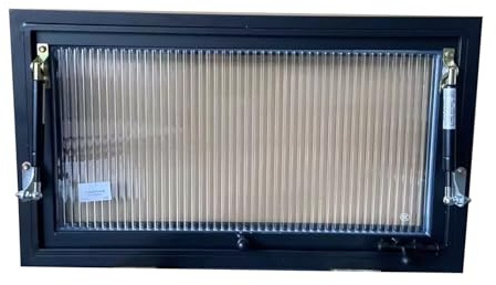 XPLKQXE Finestre Insonorizzate Ribalta, Finestra Vasistas Illuminazione Ventilazione Seminterrato, Finestre Scomparsa Camera Letto, Angolo Apertura Massimo 90°(60x40cm)