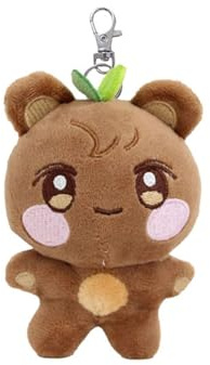 FiveMileBro Kpop ATINY Schlüsselanhänger, 10cm Plüsch Puppe Ani-teez Cartoon, Autoschlüsselanhänger für Damen, Handtasche & Schultasche a-teez keychain