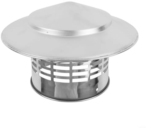 Ventilation Exhaust Hood in Stainless Steel for Effective Smoke Exhaust and Debris Protection (110mm)
