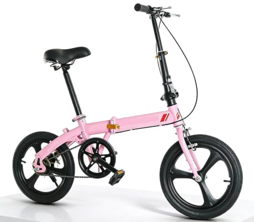 QKBMFK Mini-Faltrad, Ultraleichtes 16-Zoll-Citybike, Maximale Traglast 150 Kg, Lässt Sich In Nur 10 Sekunden Zusammenklappen. Der Rahmen Besteht Aus Verstärktem Kohlenstoffstahl A,16in