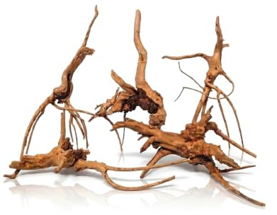 NaturKultDeko by Sophie Premium-Set Rote Moorwurzel 5-teilig (15-25 cm) Spiderwood Treibholz Wurzelholz für Aquarium