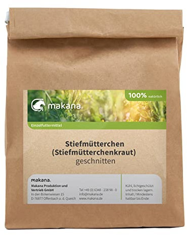 Makana Stiefmütterchen (Stiefmütterchenkraut) für Tiere, geschnitten, 500 g Tüte