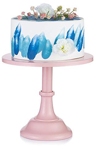 Nuptio 25cm Cake Stand para Magdalenas Cupcake Soporte de Exhibición de Postres de Metal, Pedestal para Pastel de Metal, Bandeja Refrigerios, Centro Mesa Suministros Hornear