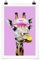 Bilderwelten Poster - Jonas Loose - Giraffe beim Tennis - Selbstklebend seidenmatt 75 x 50cm