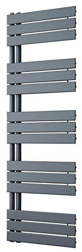 Design Badheizkörper Handtuchwärmer D16G in Anthrazit - Größe wählbar, Größe:1600x600mm, Anschlussgarnitur:Mit Anschlussgarnitur Chrom