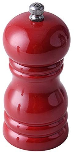 Manual Pepper Grinder Salt And Pepper Wooden Mill Grinder 4-Inch,Adjustable Coarseness Premium Ceramics For Bbq/Kitchen Decoration/Restaurant,(White,Black,Red)