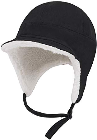 Winter Damen Fliegermütze Basecap mit Ohrenklappen Herren Wintermütze Ohrenschützer Trappermütze Pilotenmütze Russen Fliegermütze mit Foldable Visor Plüsch Winterkappe Warme Mütze Skifahren Fahrrad
