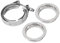 Akozon Manchon Echappement Kit de Collier de Serrage Inox Collier de Serrage en V Kit de Bande en V de Bande en V en Acier Inoxydable de Tuyau D'échappement Automatique (2.0inch-51mm)