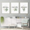 LIANGX Leinwand Poster Bilder Deko Wanddeko,Grüne Blätter Gold Allah Islamische Wandbilder Set Wohnzimmer Schlafzimmer Home Dekoration leinwand Kunstposter Wandposter ohne Rahmen (3x50x70cm)