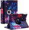 Xsltkby Rotating Case for iPad 9.7 inch, 360 Degree Rotating Stand Protective Cover with Auto Sleep Wake, Stylus Holder, Hard Shell, Unisex - Adult, Color Starry Sky
