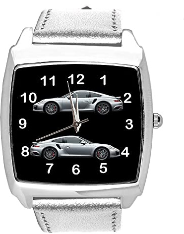 TAPORT® Quarz-Armbanduhr für Sportwagen-Fans E1, silberfarben