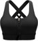 CLOUSPO Sport BH Damen Vorderverschluss Gepolstert Yoga BH Starker Halt Nach der Operation tragbarer Bra ohne Bügel für Laufen Jogging Fitness Yoga(Schwarz, L)