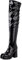 MJIASIAWA Donna Festa Sopra Il Ginocchio Moda Tacco Chunky Plateau Warm Vernice Prom Boots Vestito Inverno Serata Stivali Equitazione Zip Nero Numero 37 EU/38 Asiatico