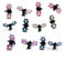 36 Stück Mini Strass Haarklauenclips Strass Kleine Blume Haarnadel Friseurbedarf Haarclips Mädchen Kristall Strassstein Haarklammer Klein für Damen und Mädchen Täglich Party Tanzparty (6 Farben)