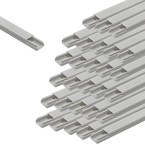 Kabelkanal Installationskanal weiß selbstklebend schraubbar Kabelleiste PVC 28m / 15 x 10 mm K2