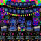 Dvaorc 168 PCS Fournitures de fête néon Let's Glow Set de Vaisselle Lumineuse Bannière d'anniversaire phosphorescente Bannière pour décoration de fête à la lumière Noire pour 20 Personnes
