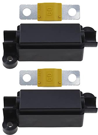 EMSea 2pcs Porte-fusibles Midi et 2pcs Fusibles Midi 60Amp pour Voitures Camions Véhicules de Construction Machines Agricoles Bus Caravanes