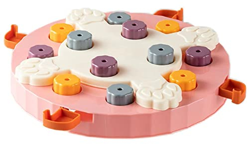 Kliplinc Jouet pour chien - Manger lentement - Nourriture interactive pour augmenter la quantité de nourriture - Manger lentement - Bol antidérapant pour animal de compagnie - Rose