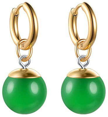 Anime Cartoon Harz Vegetto Potara Ball Black Son Goku Zamasu Cos Ohrringe Ohrclip Manschette für Herren, Titan, Harzkugel