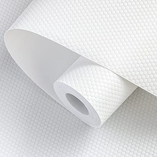 wohomuke Schubladenmatte 44.5x600cm küche Matte für schubladen schubladeneinlage zuschneidbar Eva Kühlschrankmatten Für Schubladen Regale Schrank Kühlschrank(Weiß,44.5cmx6cm)