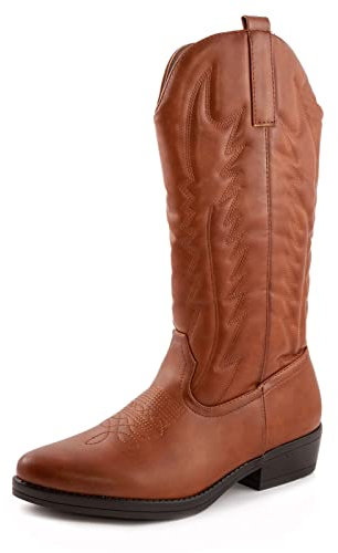 Toocool - Stivali Donna Texani Cowboy Western camperos Scarpe Inverno 2C8X9003 [39,ML155 Camel]