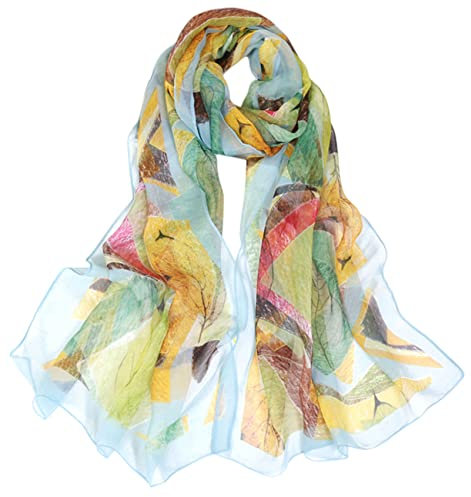 FAIRYGATE Bandana Damen Seiden Tuch Hochwertiger Schal für Damen Mädchen luftiges Halstuch Seidentuch Seidenschal weiche elegante Chiffon Stola Frühling Sommer Herbst Winter A4721