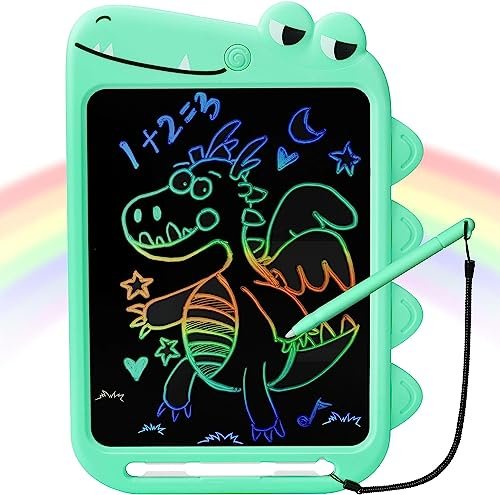 NOBES Zaubertafel Spielzeug ab 2 3 4 5 6 Jahre alt Junge Mädchen Geschenke, 10-Zoll LCD Schreibtafel Zaubertafel Magnettafel Maltafel Kinder, Dinosaurier Spielzeug Spiele ab 3 4 5 6 Jahren (Grün)