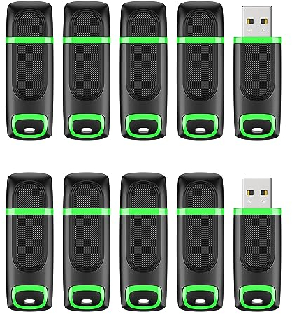 KEXIN USB Stick 64GB 10 Stück Speicherstick USB 2.0 Sticks 10er Pack mit LED-Licht USB-Sticks Daten Speicher Backup