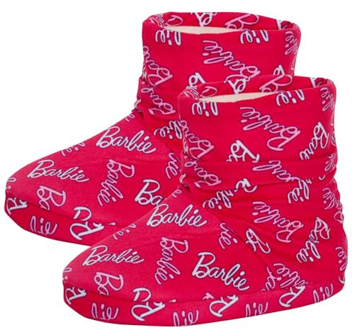 Barbie Pantofole Stivali per Ragazze Adolescenti Pantofole per Bambini Stivaletti Rosa Calzini Pantofola in Pile